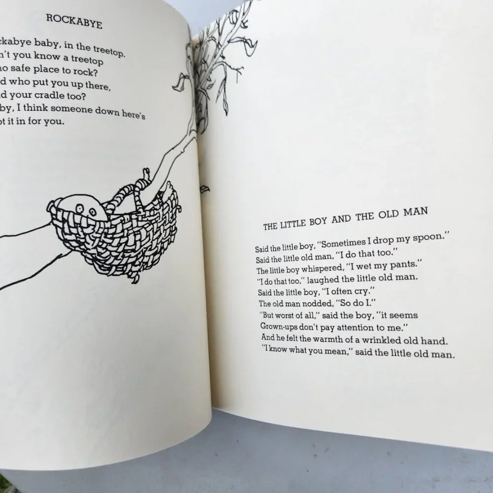 A Light in the Attic Shel Silverstien Poem Book Hardcover w/ Dust Cover Vintage